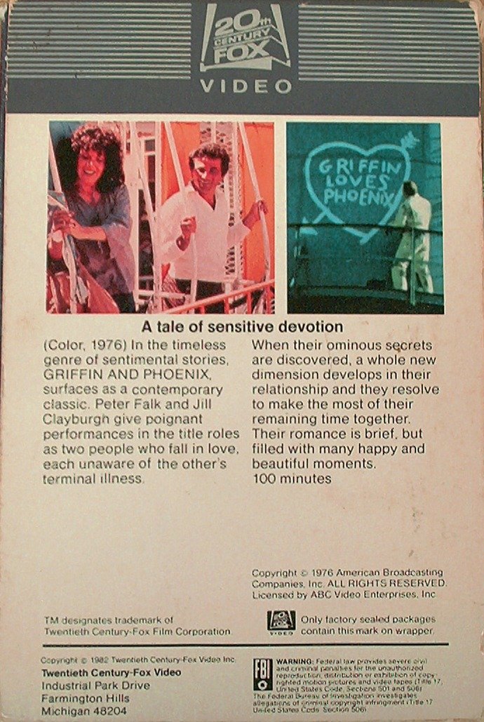 Amazon.com: Griffin and Phoenix - A Love Story [VHS]: Peter Falk ...