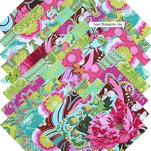 Amy-Butler-Soul-Blossoms-JOY-Fabric-5-Precut-Quilt-Squares-Assortment