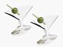 Dolan Bullock Martini Collection Sterling Silver, 14kt Gold & Jade Cuff Links