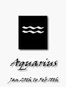 Astrology Aquarius 2** Sheet of 21 stickers 6.3 x 3.8cm**