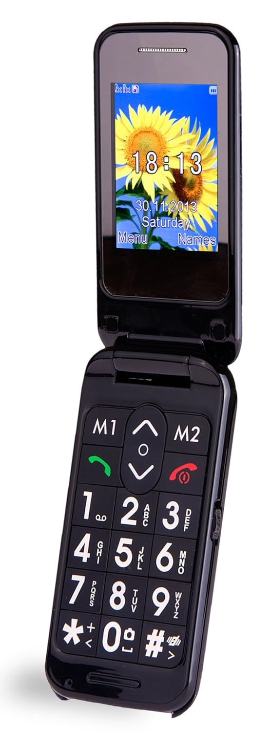 TTfone TT31 Orange Pay as you go Big Button Flip Mobile Phone