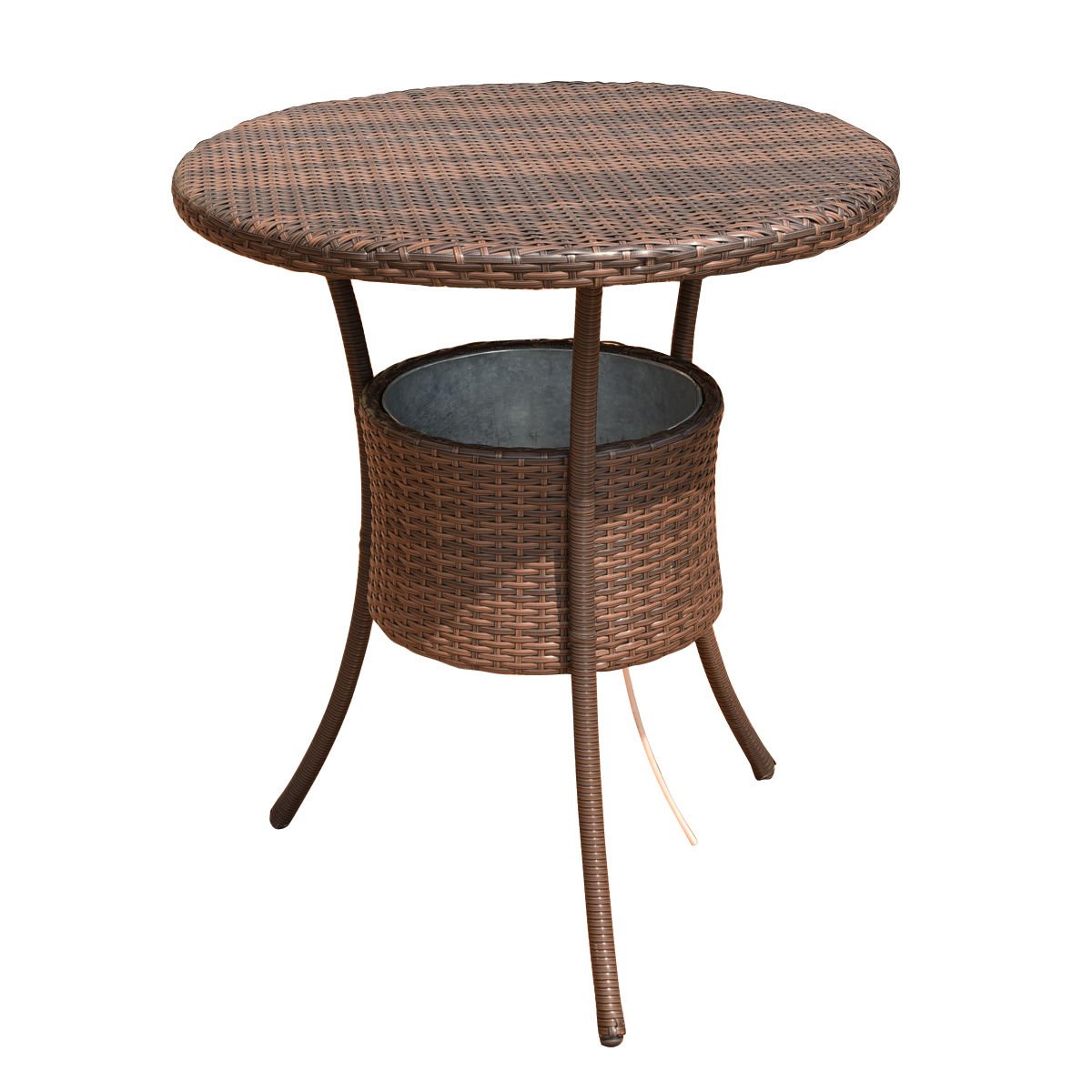 Costway 31.5" 7.9Gal Cool Bar Rattan Style Outdoor Patio Party Deck