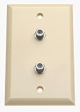 Leviton C2456-I Dual CATV Jacks Wall plate, Color Ivory