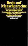 cover of Recht auf Menschenrechte. Menschenrechte, Demokratie und internationale Politik.