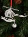 J Strait Designs 0071 Helicopter Silver Pewter Ornament