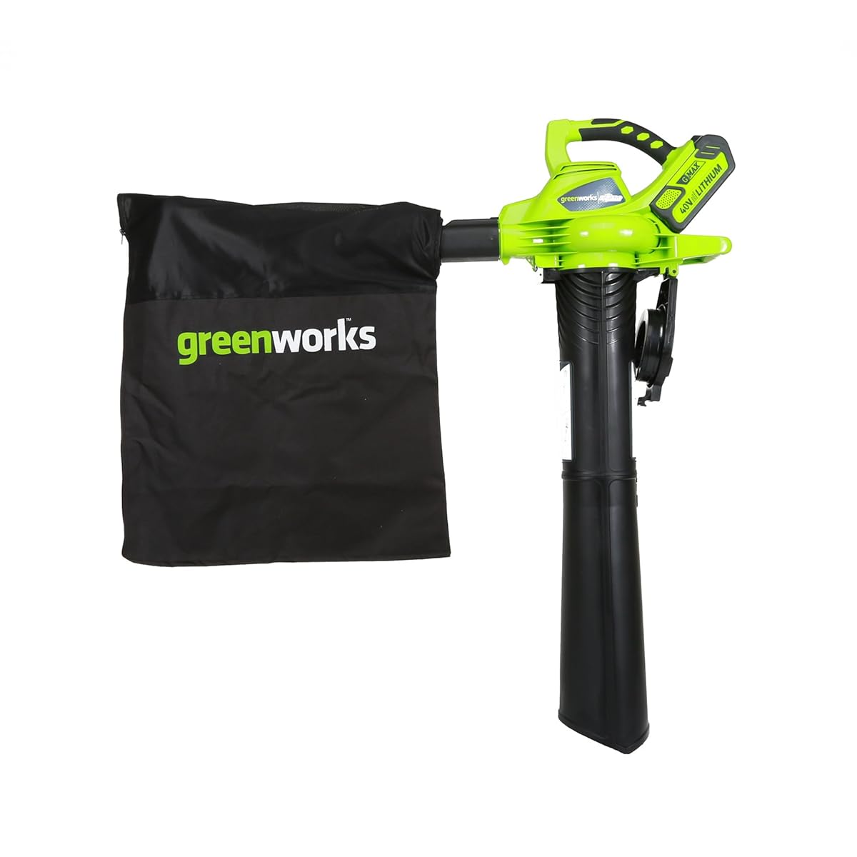 Greenworks 40V 185 MPH Variable Speed Cordless Blower Vacuum, 4.0 AH