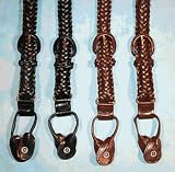 Leather 1 Inch V Braid Suspenders