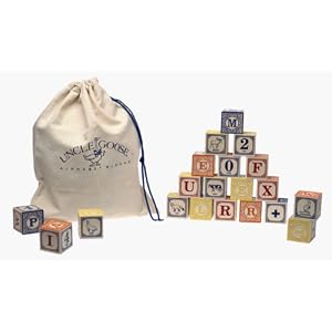  Wooden ABC Blocks with Bag