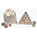 Uncle Goose Wooden ABC Blocks with Bag - Made in the USA
