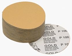Mirka 23-379-80 6-Inch No-Hole 80 Grit Adhesive Sanding Discs, 100-Pack