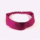100% Silk Dupioni Wide Headband with Elastic