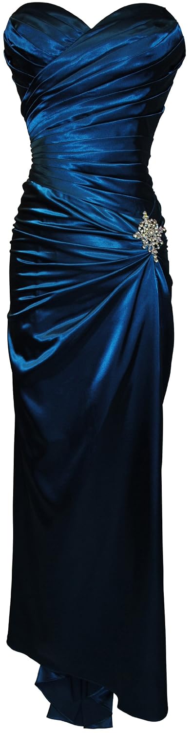 Strapless Long Satin Bandage Gown Bridesmaid