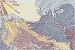 Exodus Calligraphy - Hebrew Men Parting of the Red Sea