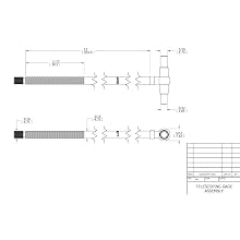 Starrett 579C-12 Self Centering Telescoping Gauge With 2 Telescoping Arm, 3/4" - 1-1/4" Range, 12" Handle Length
