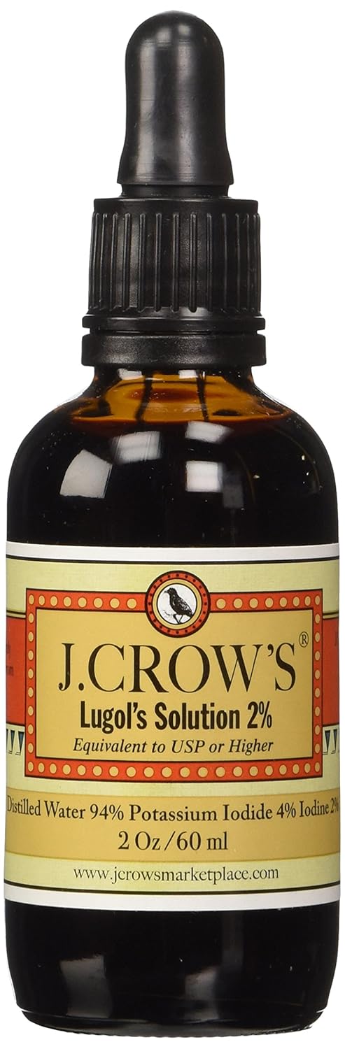 Amazon.com: J.CROW'S® Lugol's Iodine Solution(2 oz.) Twin Pack(2 ... Amazon.com: J.CROW'S® Lugol's Iodine Solution(2 oz.) Twin Pack(2 ...