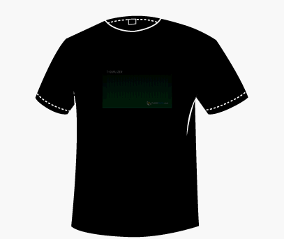 T-Qualizer TECHNO grün ( Equalizer LED Leucht T-Shirt ), Größe:XL