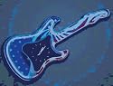 Creative Motion 10275 Neon American Rock Guitar Wall Clock