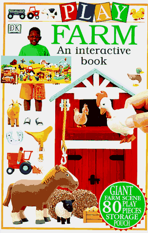 City Travel Guides Discounted  Books : Play Farm: An Interactive Book : Giant Farm Scene 80 Play Pieces Storage Pouch