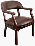 Burgundy Leather Luxurious Conference Side Chair