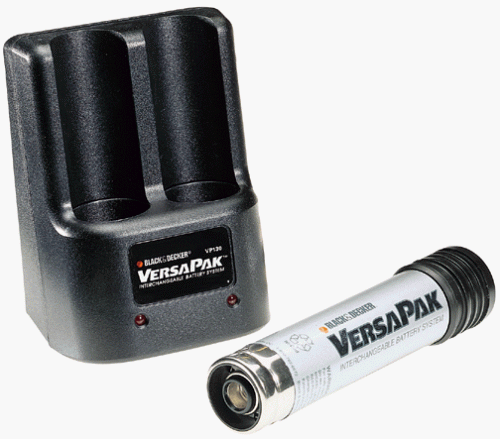 Tools: Black and Decker VP132 VersaPak 3.6 Volt 2 Port 3 Hour Stick Style Battery Charger with 1 VP100 Battery