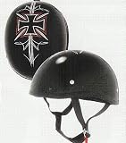 SKID LID ORIGINAL HELMET FLAT BLACK STREET ROD LG U70FLAT