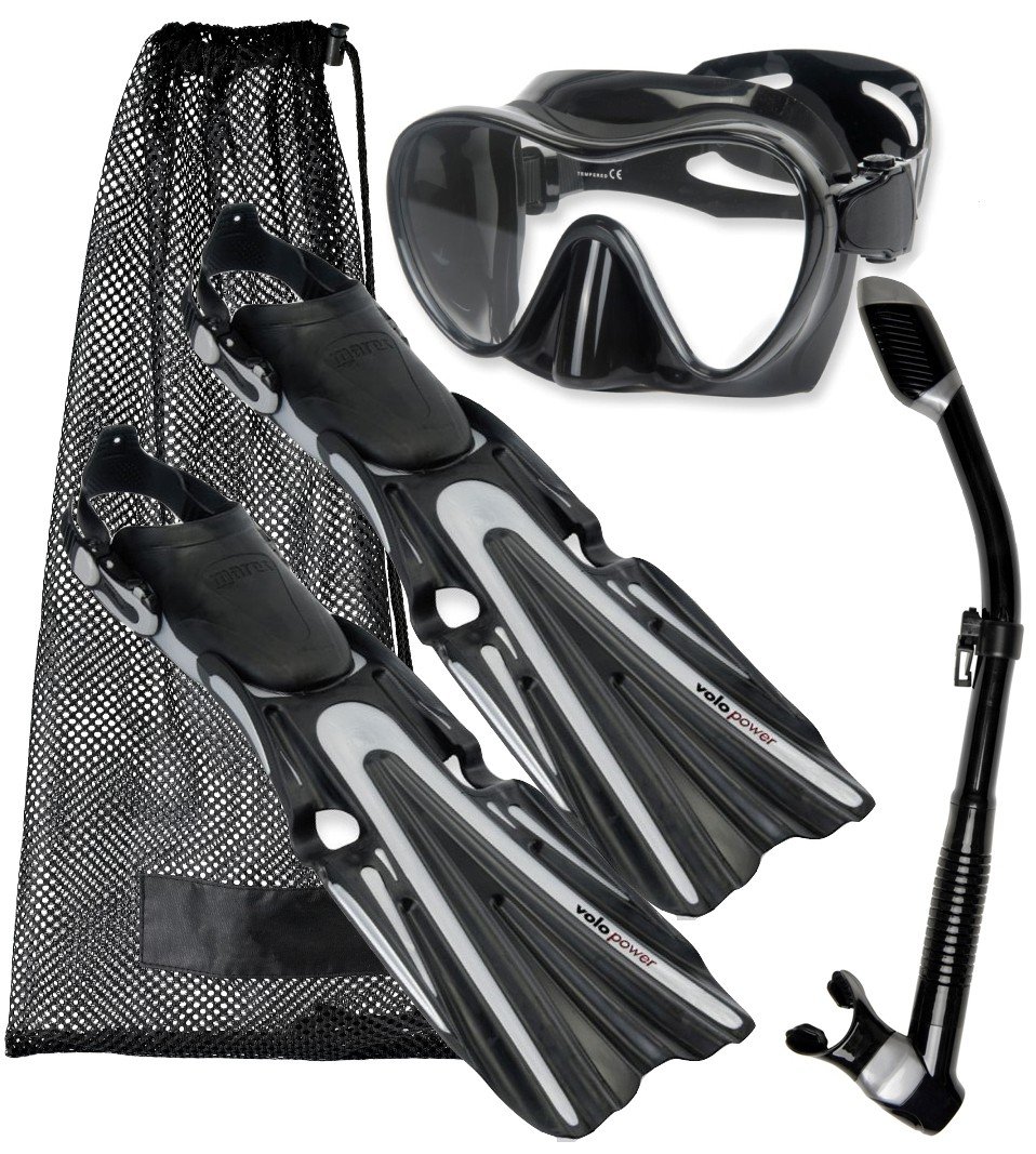 Mares Volo Power Fin Mask Snorkel Scuba Diving Gear Set eBay