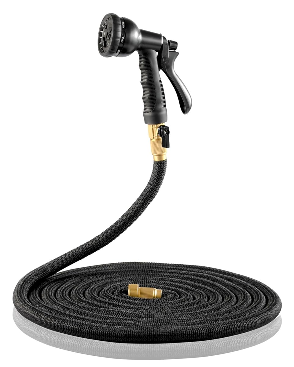 ALL NEW & IMPROVED Expandable Garden Hose w/ Built in Shut Off Valve