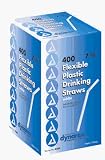 Flexible Plastic Drinking Straws 7-3/4 L (Box of 400)