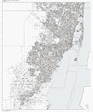 Miami, FL Street Detail Metro Area ZIP Code Map, wall sized print by WorkingMaps, Measured in inches 40x49.
