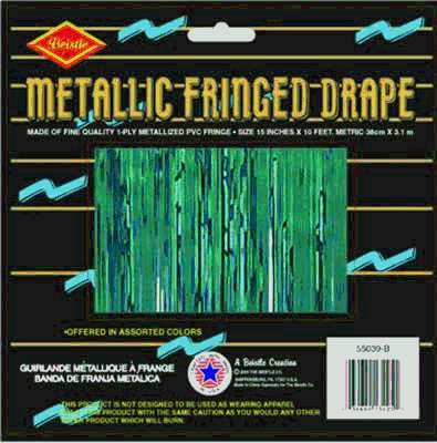 Beistle - 55038-TL - 1-Ply FR Metallic Fringe Drape - Pack of 6