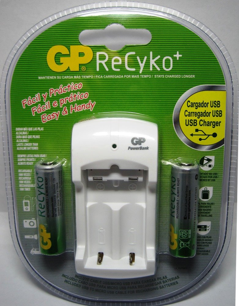Amazon.com: GP Recyko Mobile Multi Function Charger with 2 AA NiMh ...