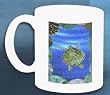 Innovative White Ceramic Green Back Turtle Coffee Mug