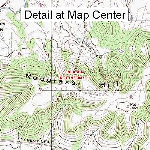 Buy USGS Topographic Quadrangle Map - Columbia, Tennessee (Folded Waterproof)