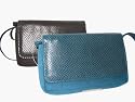 Bewitched Accessories Clutch Purse With Embossed Snake Design Available In Teal, Black And Purple