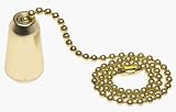 Ceiling Fan Pull Chain with Brass Teardrop, 12