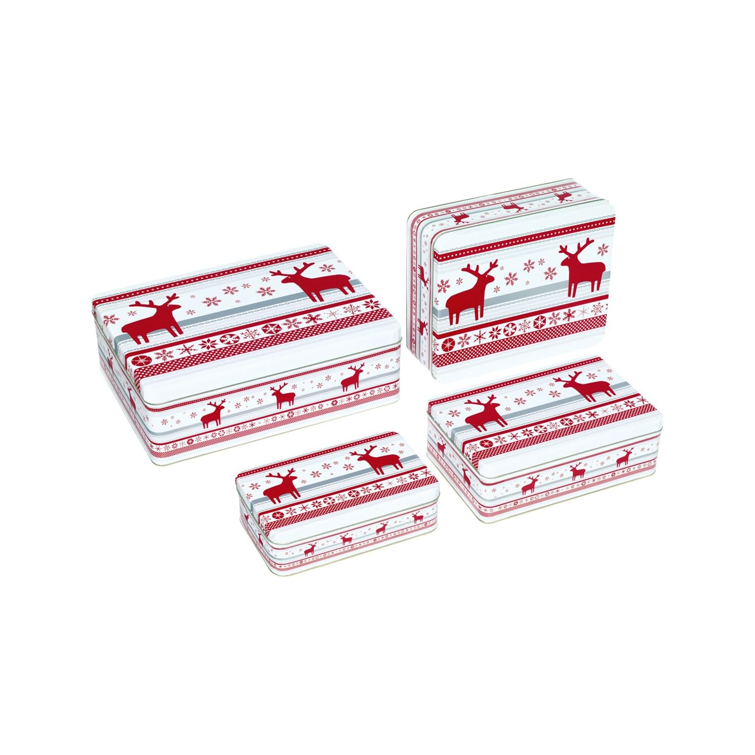 Birkmann 435322 Geb&#228;ckdosen-Set Elch IV, 4-teilig, eckig