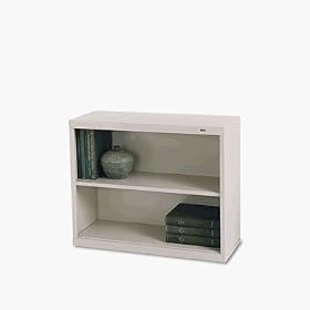 Welded Steel Bookcase 28H - Putty by Tennsco
