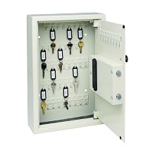 MMF Industries Steelmaster Security Electronic Key Cabinet, 11.75 x 17.34 x 4 Inches, Sand, 48-Key Capacity (20101)