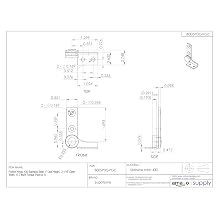 Friction Hinge, 430 Stainless Steel, 1" Leaf Height,  2-1/16" Open Width, 17.7 lbs/in Torque (Pack of 1)