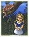 Alice In Wonderland - Alice Looking Sad with Cheshire Cat in Tree - Sticker / Decal
