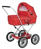 Brio 24890111 - Puppenwagen Gull, rot mit Punkten