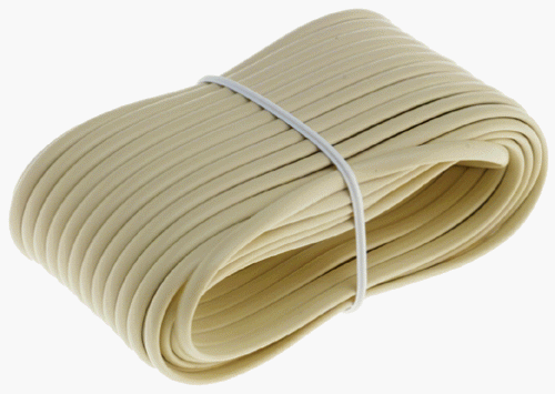 Flat Phone Wire, Ivory 50'