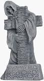 Scary Embracing The Cross Halloween Tombstone Prop