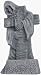 Scary Embracing The Cross Halloween Tombstone Prop