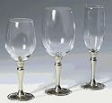 Intrada PEW6278 Wine Goblet With Pewter San Marco Design