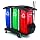 Rubbermaid Commercial Triple Capacity Cleaning Aluminum Service Cart, Black, 44" Height, 51-3/4" Length x 22" Width