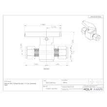 Parker 4A-PR4-VT-B Brass Plug Valve, 1/4" A-Lok Compression Fitting