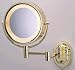SeeAll 8" Polished Brass Finish Dual Sided Surround Light Wall Mount Makeup Mirror