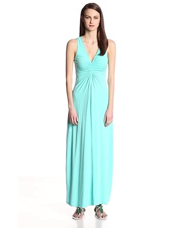 ... Women's Cotton Modal Spandex Jersey V-Neck Maxi Dress, Pool, X-Small ... Women's Cotton Modal Spandex Jersey V-Neck Maxi Dress, Pool, X-Small