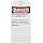 Brady "Danger" Tag, Polyester, 5-3/4" Height, 3" Width